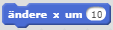 aendere x um